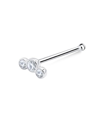 Crystal Silver Bone Nose Stud NSKD-1898
